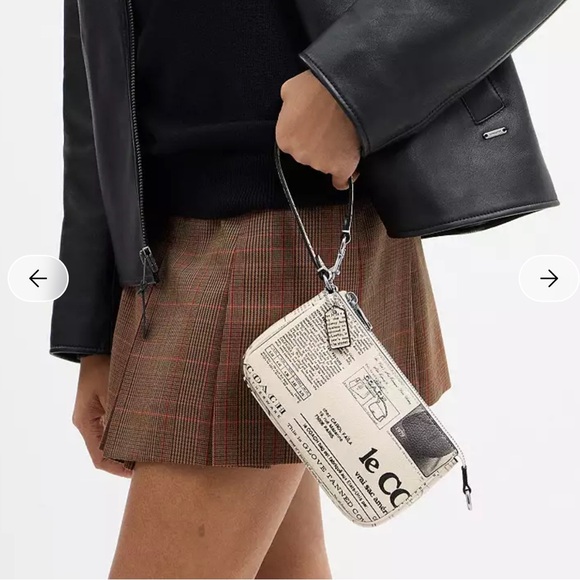 NWT Coach Nolita 19 With Newspaper Print CDC27 w/ Courier Bag Print in front - Picture 12 of 12